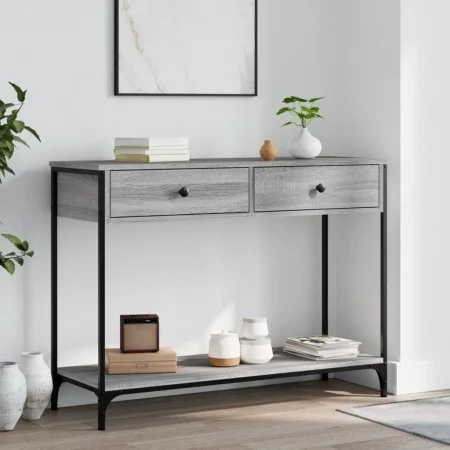 Sonoma gray engineered wood console table 100x34.5x75 cm by , Side tables - Ref: Foro24-834173, Price: 72,99 €, Discount: %