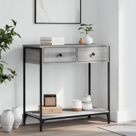 Sonoma gray engineered wood console table 75x34.5x75 cm by , Side tables - Ref: Foro24-834178, Price: 57,39 €, Discount: %
