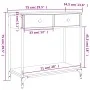 Sonoma gray engineered wood console table 75x34.5x75 cm by , Side tables - Ref: Foro24-834178, Price: 57,39 €, Discount: %