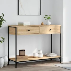 Sonoma oak engineered wood console table 100x34.5x75 cm by , Side tables - Ref: Foro24-834171, Price: 79,16 €, Discount: %