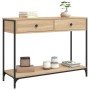 Konsolentisch aus Sonoma-Eichenholzwerkstoff, 100 x 34,5 x 75 cm von , Seitentische - Ref: Foro24-834171, Preis: 80,44 €, Rab...