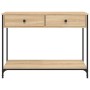 Konsolentisch aus Sonoma-Eichenholzwerkstoff, 100 x 34,5 x 75 cm von , Seitentische - Ref: Foro24-834171, Preis: 80,44 €, Rab...