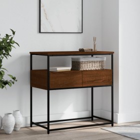 Oak brown engineered wood console table 75x40x75 cm by , Side tables - Ref: Foro24-834159, Price: 55,74 €, Discount: %