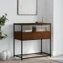 Oak brown engineered wood console table 75x40x75 cm by , Side tables - Ref: Foro24-834159, Price: 53,89 €, Discount: %