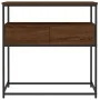 Mesa consola madera de ingeniería marrón roble 75x40x75 cm de , Mesas auxiliares - Ref: Foro24-834159, Precio: 54,99 €, Descu...