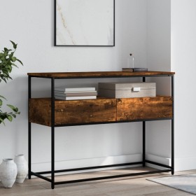 Konsolentisch aus geräuchertem Eichenholzwerkstoff, 100 x 40 x 75 cm von , Seitentische - Ref: Foro24-834152, Preis: 67,94 €,...