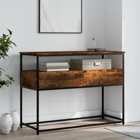 Smoked oak engineered wood console table 100x40x75 cm by , Side tables - Ref: Foro24-834152, Price: 67,03 €, Discount: %