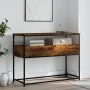 Smoked oak engineered wood console table 100x40x75 cm by , Side tables - Ref: Foro24-834152, Price: 67,03 €, Discount: %