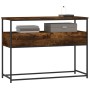Mesa consola madera de ingeniería roble ahumado 100x40x75 cm de , Mesas auxiliares - Ref: Foro24-834152, Precio: 67,94 €, Des...