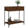 Konsolentisch aus geräuchertem Eichenholzwerkstoff, 75 x 34,5 x 75 cm von , Seitentische - Ref: Foro24-834167, Preis: 56,52 €...