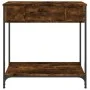 Konsolentisch aus geräuchertem Eichenholzwerkstoff, 75 x 34,5 x 75 cm von , Seitentische - Ref: Foro24-834167, Preis: 55,72 €...
