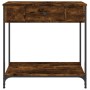 Konsolentisch aus geräuchertem Eichenholzwerkstoff, 75 x 34,5 x 75 cm von , Seitentische - Ref: Foro24-834167, Preis: 56,52 €...