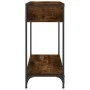 Konsolentisch aus geräuchertem Eichenholzwerkstoff, 75 x 34,5 x 75 cm von , Seitentische - Ref: Foro24-834167, Preis: 55,72 €...