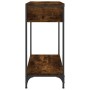 Konsolentisch aus geräuchertem Eichenholzwerkstoff, 75 x 34,5 x 75 cm von , Seitentische - Ref: Foro24-834167, Preis: 56,52 €...