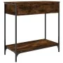 Konsolentisch aus geräuchertem Eichenholzwerkstoff, 75 x 34,5 x 75 cm von , Seitentische - Ref: Foro24-834167, Preis: 55,72 €...