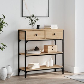 Konsolentisch aus Sonoma-Eichenholzwerkstoff, 72,5 x 25 x 75 cm von , Seitentische - Ref: Foro24-834186, Preis: 86,36 €, Raba...