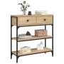 Konsolentisch aus Sonoma-Eichenholzwerkstoff, 72,5 x 25 x 75 cm von , Seitentische - Ref: Foro24-834186, Preis: 85,33 €, Raba...