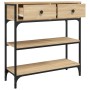 Konsolentisch aus Sonoma-Eichenholzwerkstoff, 72,5 x 25 x 75 cm von , Seitentische - Ref: Foro24-834186, Preis: 85,33 €, Raba...
