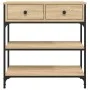 Sonoma oak engineered wood console table 72.5x25x75 cm by , Side tables - Ref: Foro24-834186, Price: 92,03 €, Discount: %
