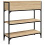 Konsolentisch aus Sonoma-Eichenholzwerkstoff, 72,5 x 25 x 75 cm von , Seitentische - Ref: Foro24-834186, Preis: 85,33 €, Raba...
