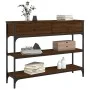 Konsolentisch aus eichenbraunem Holzwerkstoff, 100 x 25 x 75 cm von , Seitentische - Ref: Foro24-834184, Preis: 84,68 €, Raba...