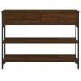 Oak brown engineered wood console table 100x25x75 cm by , Side tables - Ref: Foro24-834184, Price: 84,77 €, Discount: %