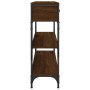 Mesa consola madera de ingeniería marrón roble 100x25x75 cm de , Mesas auxiliares - Ref: Foro24-834184, Precio: 86,18 €, Desc...