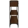 Oak brown engineered wood console table 100x25x75 cm by , Side tables - Ref: Foro24-834184, Price: 84,77 €, Discount: %