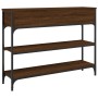 Mesa consola madera de ingeniería marrón roble 100x25x75 cm de , Mesas auxiliares - Ref: Foro24-834184, Precio: 86,18 €, Desc...