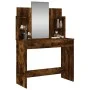 Tocador con espejo color roble ahumado 96x39x142 cm de , Tocadores para dormitorios - Ref: Foro24-837579, Precio: 68,40 €, De...