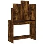 Tocador con espejo color roble ahumado 96x39x142 cm de , Tocadores para dormitorios - Ref: Foro24-837579, Precio: 68,40 €, De...