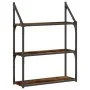 Engineered wood wall shelf smoked oak 60x21x78.5 cm by , Shelves and shelves - Ref: Foro24-835451, Price: 38,97 €, Discount: %