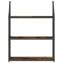 Engineered wood wall shelf smoked oak 60x21x78.5 cm by , Shelves and shelves - Ref: Foro24-835451, Price: 38,97 €, Discount: %