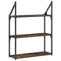 Wandregal aus Holzwerkstoff, geräucherte Eiche, 60 x 21 x 78,5 cm von , Regale und Regale - Ref: Foro24-835451, Preis: 38,97 ...