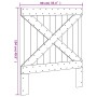 Kopfteil aus massivem Kiefernholz, 90 x 104 cm von , Kopf- und Fußteile - Ref: Foro24-358404, Preis: 42,47 €, Rabatt: %