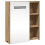 Bathroom cabinet with mirror and LED light oak 45x13x52 cm by , bathroom vanities - Ref: Foro24-357968, Price: 83,84 €, Disco...