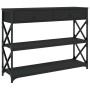 Black engineered wood console table 100x28x75 cm by , Side tables - Ref: Foro24-834190, Price: 82,85 €, Discount: %