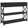 Black engineered wood console table 100x28x75 cm by , Side tables - Ref: Foro24-834190, Price: 81,24 €, Discount: %
