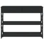 Black engineered wood console table 100x28x75 cm by , Side tables - Ref: Foro24-834190, Price: 81,24 €, Discount: %