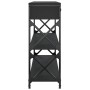 Black engineered wood console table 100x28x75 cm by , Side tables - Ref: Foro24-834190, Price: 82,85 €, Discount: %