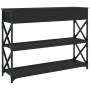 Black engineered wood console table 100x28x75 cm by , Side tables - Ref: Foro24-834190, Price: 82,85 €, Discount: %