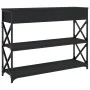Black engineered wood console table 100x28x75 cm by , Side tables - Ref: Foro24-834190, Price: 81,24 €, Discount: %