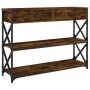 Konsolentisch aus geräuchertem Eichenholzwerkstoff, 100 x 28 x 75 cm von , Seitentische - Ref: Foro24-834192, Preis: 100,94 €...