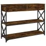 Smoked oak engineered wood console table 100x28x75 cm by , Side tables - Ref: Foro24-834192, Price: 99,09 €, Discount: %