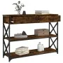 Smoked oak engineered wood console table 100x28x75 cm by , Side tables - Ref: Foro24-834192, Price: 99,09 €, Discount: %