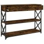 Smoked oak engineered wood console table 100x28x75 cm by , Side tables - Ref: Foro24-834192, Price: 99,09 €, Discount: %