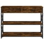 Konsolentisch aus geräuchertem Eichenholzwerkstoff, 100 x 28 x 75 cm von , Seitentische - Ref: Foro24-834192, Preis: 100,94 €...