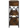 Smoked oak engineered wood console table 100x28x75 cm by , Side tables - Ref: Foro24-834192, Price: 100,94 €, Discount: %