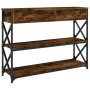 Konsolentisch aus geräuchertem Eichenholzwerkstoff, 100 x 28 x 75 cm von , Seitentische - Ref: Foro24-834192, Preis: 100,94 €...
