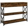 Smoked oak engineered wood console table 100x28x75 cm by , Side tables - Ref: Foro24-834192, Price: 99,09 €, Discount: %